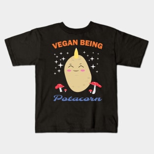 Vegan Being " Potacorn " Kids T-Shirt